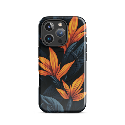 'Bird of Paradise' iPhone 16 Pro MagSafe tough phone case - protective glossy case NZ Australia