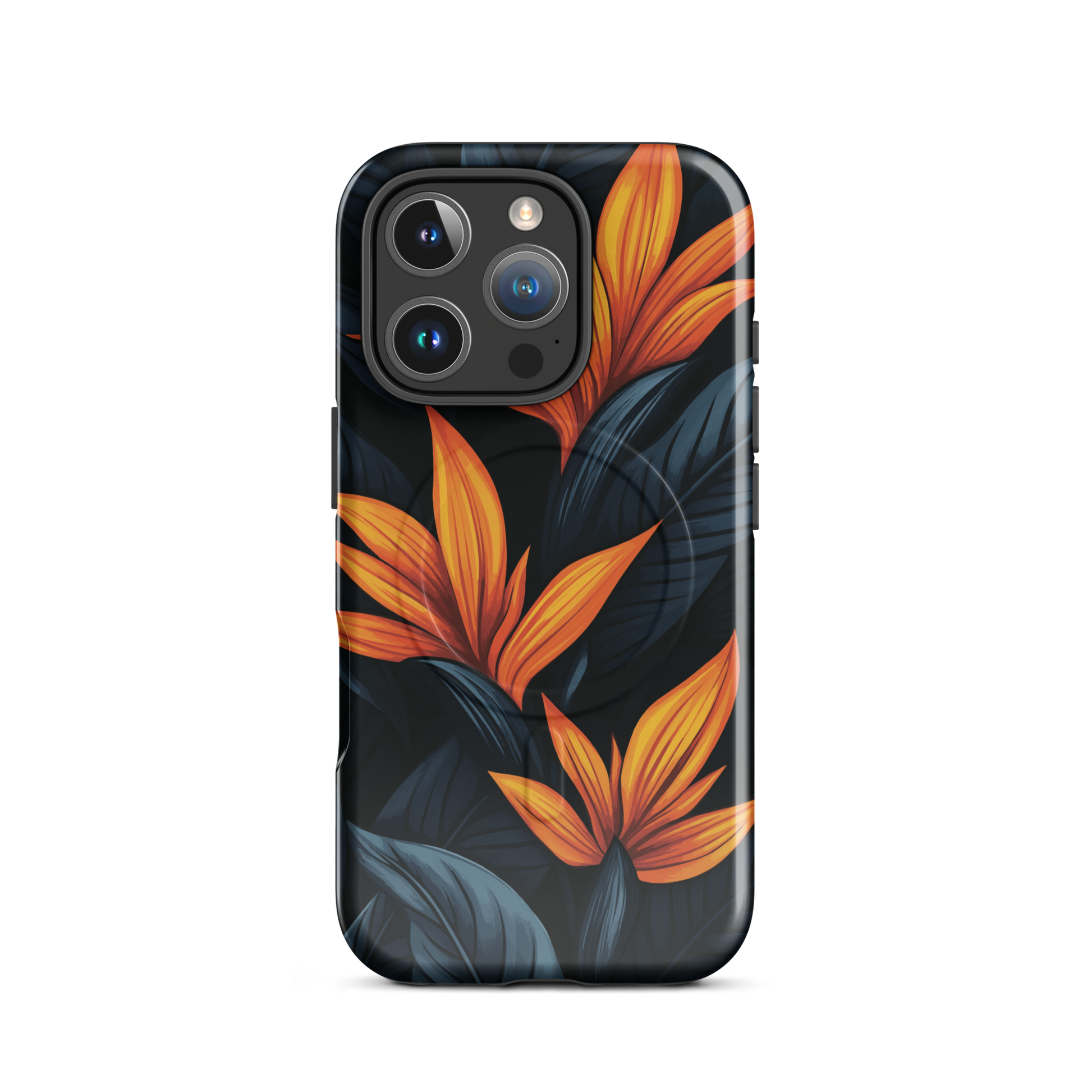 'Bird of Paradise' iPhone 16 Pro MagSafe tough phone case - protective glossy case NZ Australia