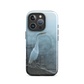 'White Heron in the Mist' iPhone 16 Pro MagSafe tough phone case - protective glossy case NZ Australia