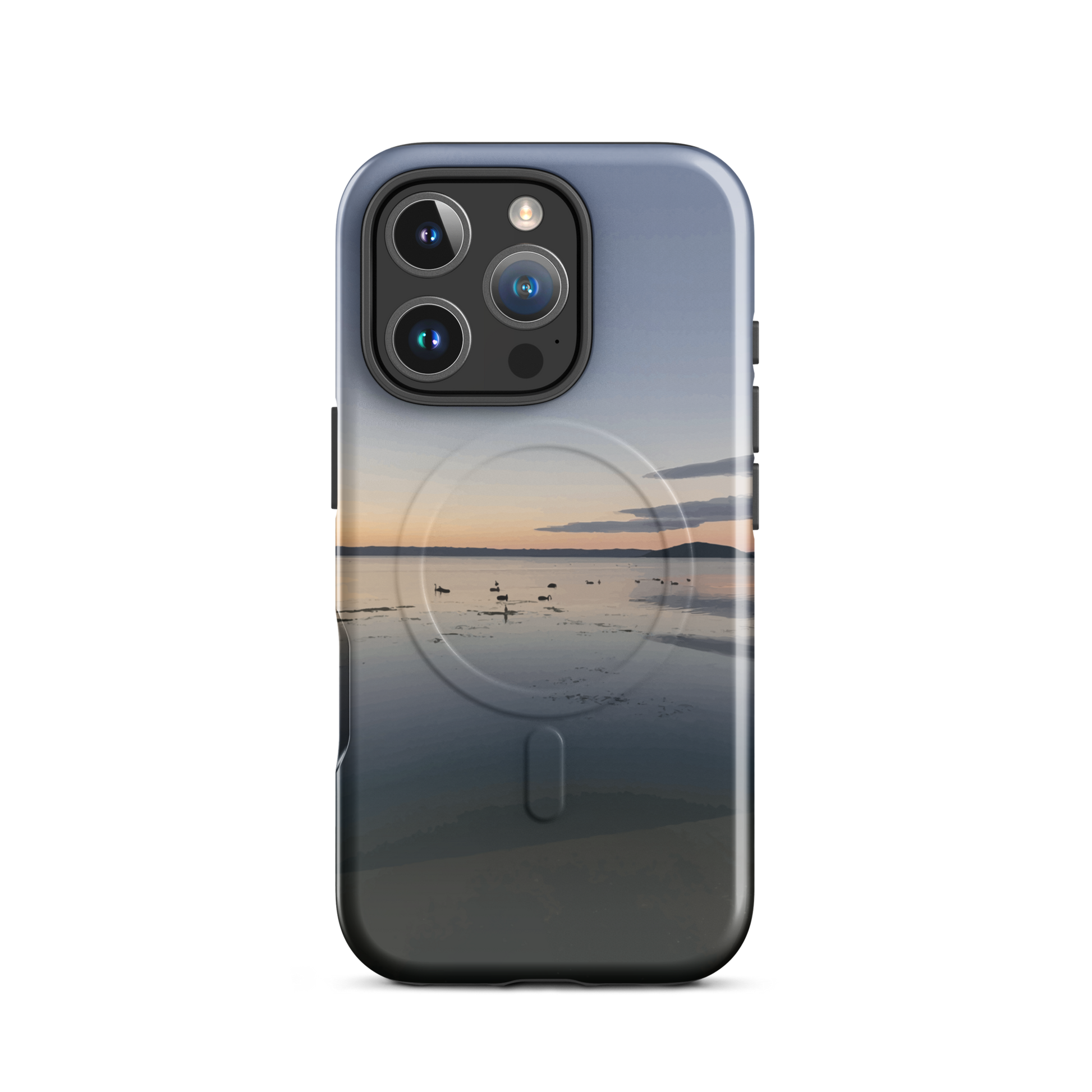 'Whispers on the Lake' iPhone 16 Pro MagSafe tough phone case - protective glossy case NZ Australia