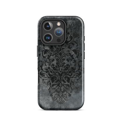 'Damask' iPhone 16 Pro MagSafe tough phone case - protective glossy case NZ Australia