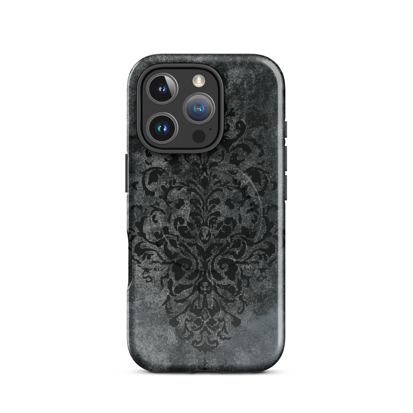 'Damask' iPhone 16 Pro MagSafe tough phone case - protective glossy case NZ Australia