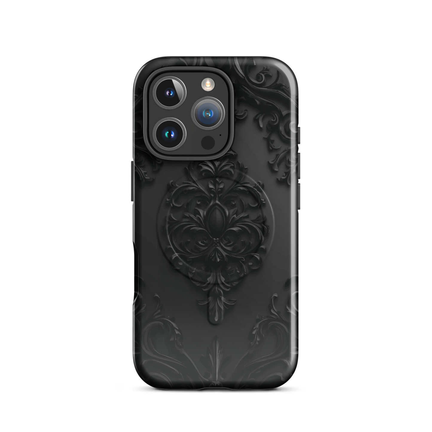 'Obsidian' iPhone 16 Pro MagSafe tough phone case - protective glossy case NZ Australia