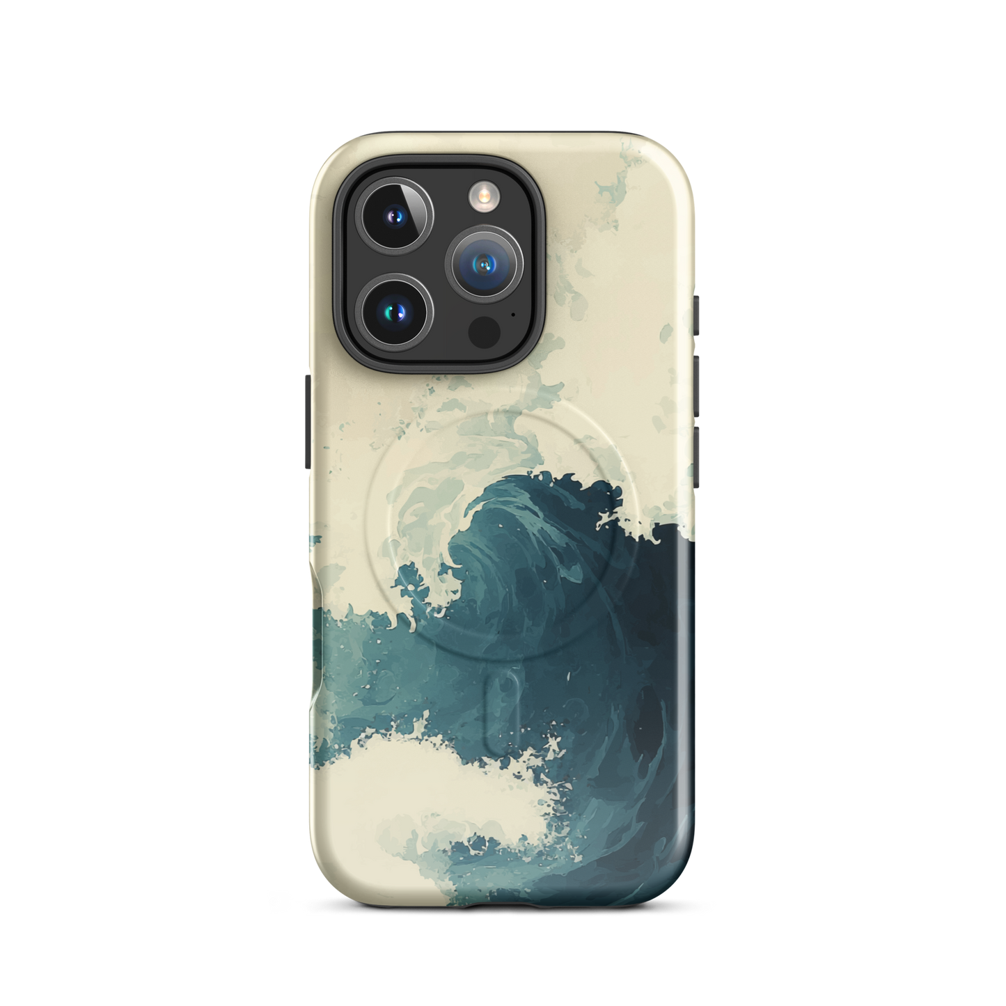 'Rising Swell' iPhone 16 Pro MagSafe tough phone case - protective glossy case NZ Australia
