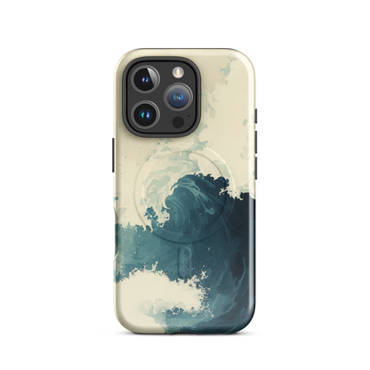 'Rising Swell' iPhone 16 Pro MagSafe tough phone case - protective glossy case NZ Australia
