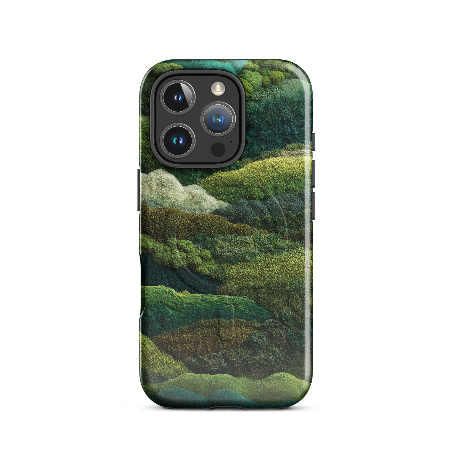 'Forest Layers' iPhone 16 Pro MagSafe tough phone case - protective glossy case NZ Australia