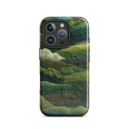'Forest Layers' iPhone 16 Pro MagSafe tough phone case - protective glossy case NZ Australia