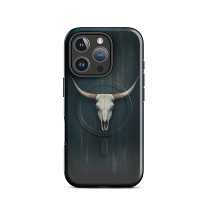 'Longhorn' iPhone 16 Pro MagSafe tough phone case - protective glossy case NZ Australia