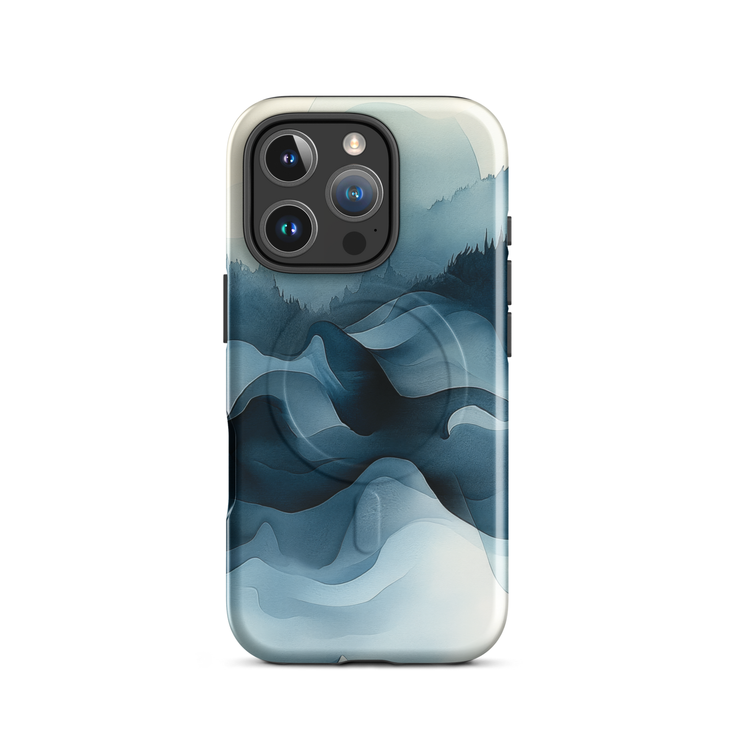 'Still Valleys' iPhone 16 Pro MagSafe tough phone case - protective glossy case NZ Australia