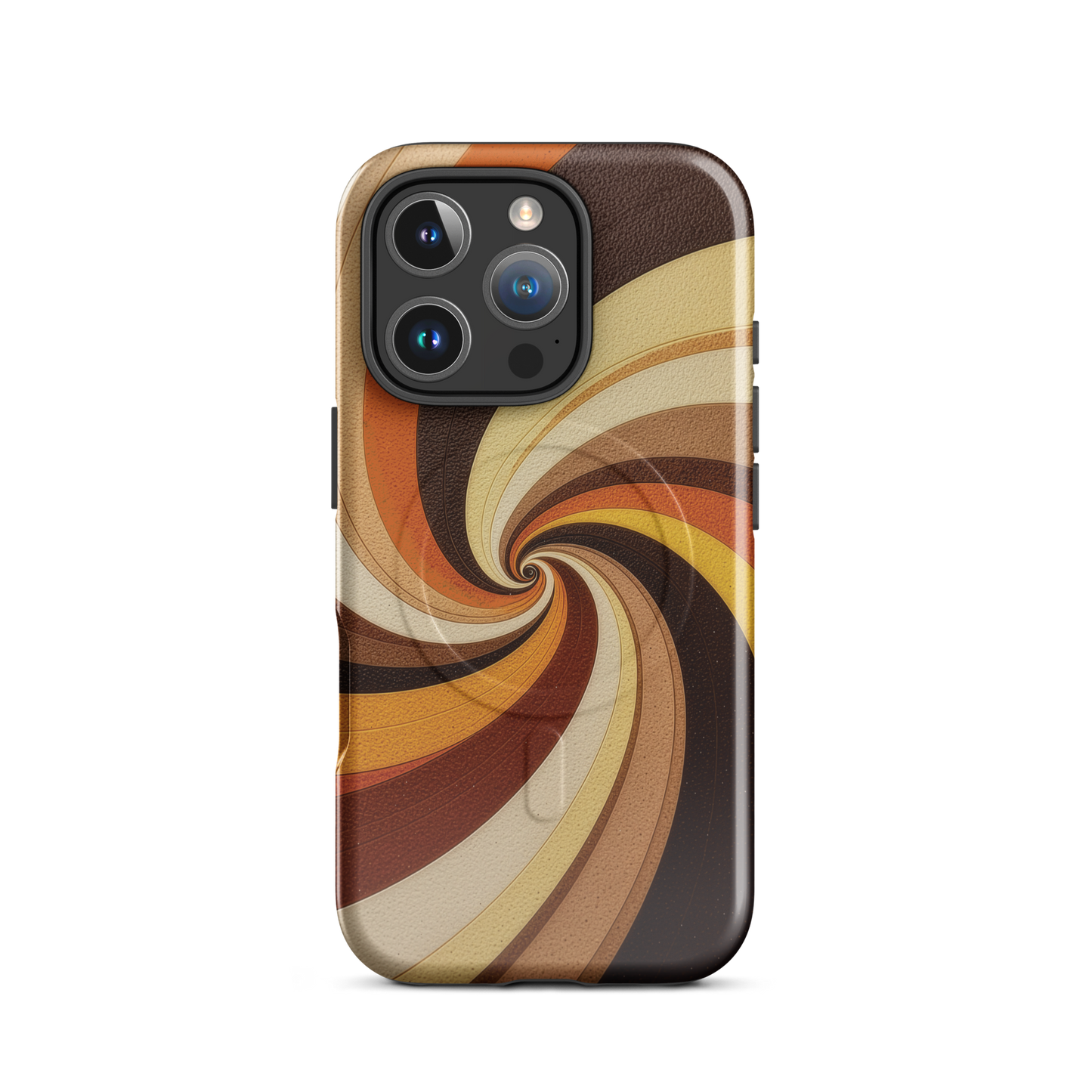 'Golden Swirl' iPhone 16 Pro MagSafe tough phone case - protective glossy case NZ Australia
