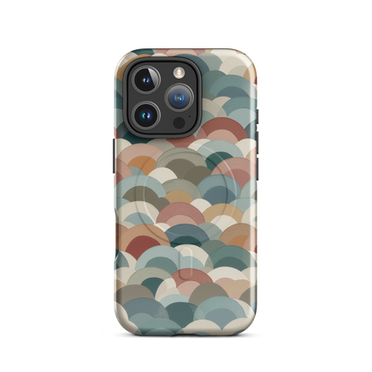 'Warm Horizons' iPhone 16 Pro MagSafe tough phone case - protective glossy case NZ Australia