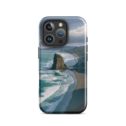 'Piha Beach' iPhone 16 Pro MagSafe tough phone case - protective glossy case NZ Australia