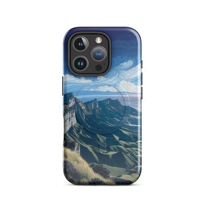 'Te Mata Peak' iPhone 16 Pro MagSafe tough phone case - protective glossy case NZ Australia