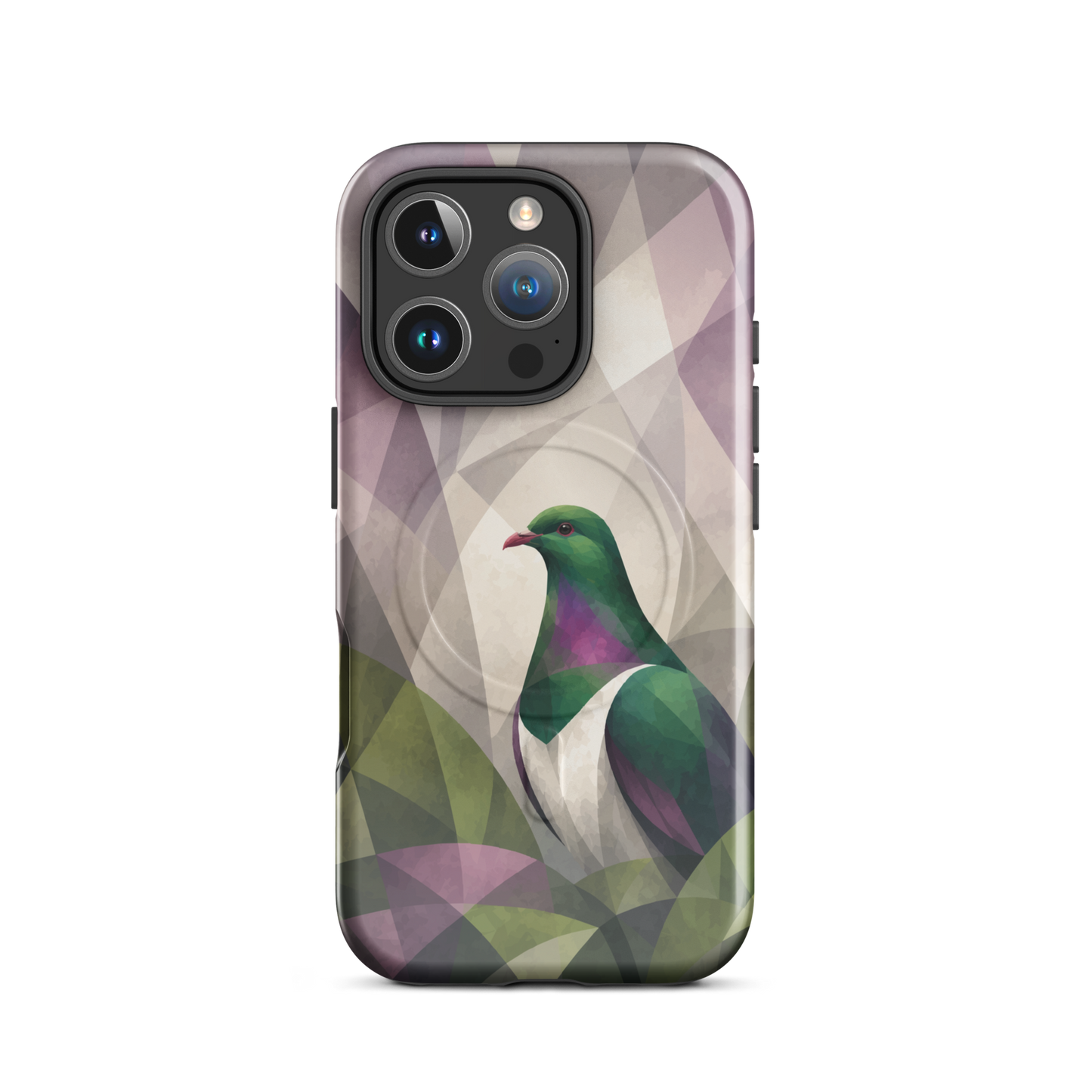 'Kereru' iPhone 16 Pro MagSafe tough phone case - protective glossy case NZ Australia