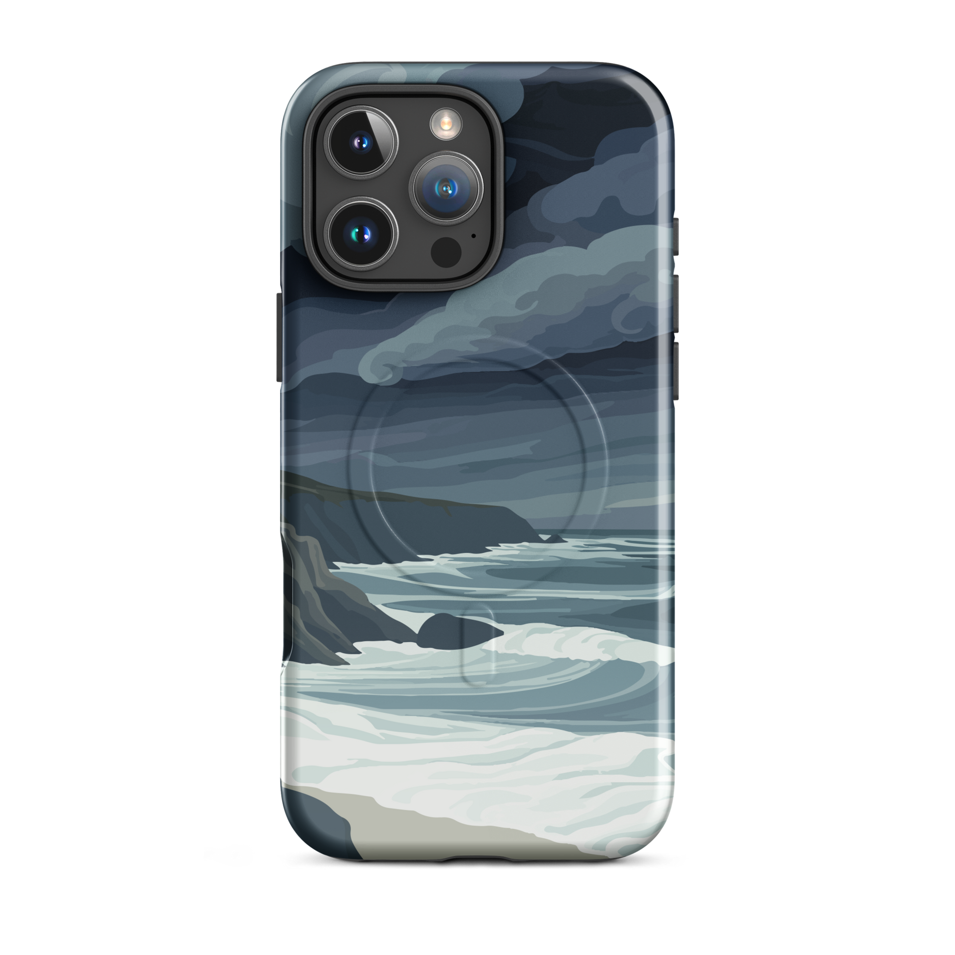 'Cape Kidnappers' iPhone 16 Pro Max MagSafe tough phone case - protective glossy case NZ Australia
