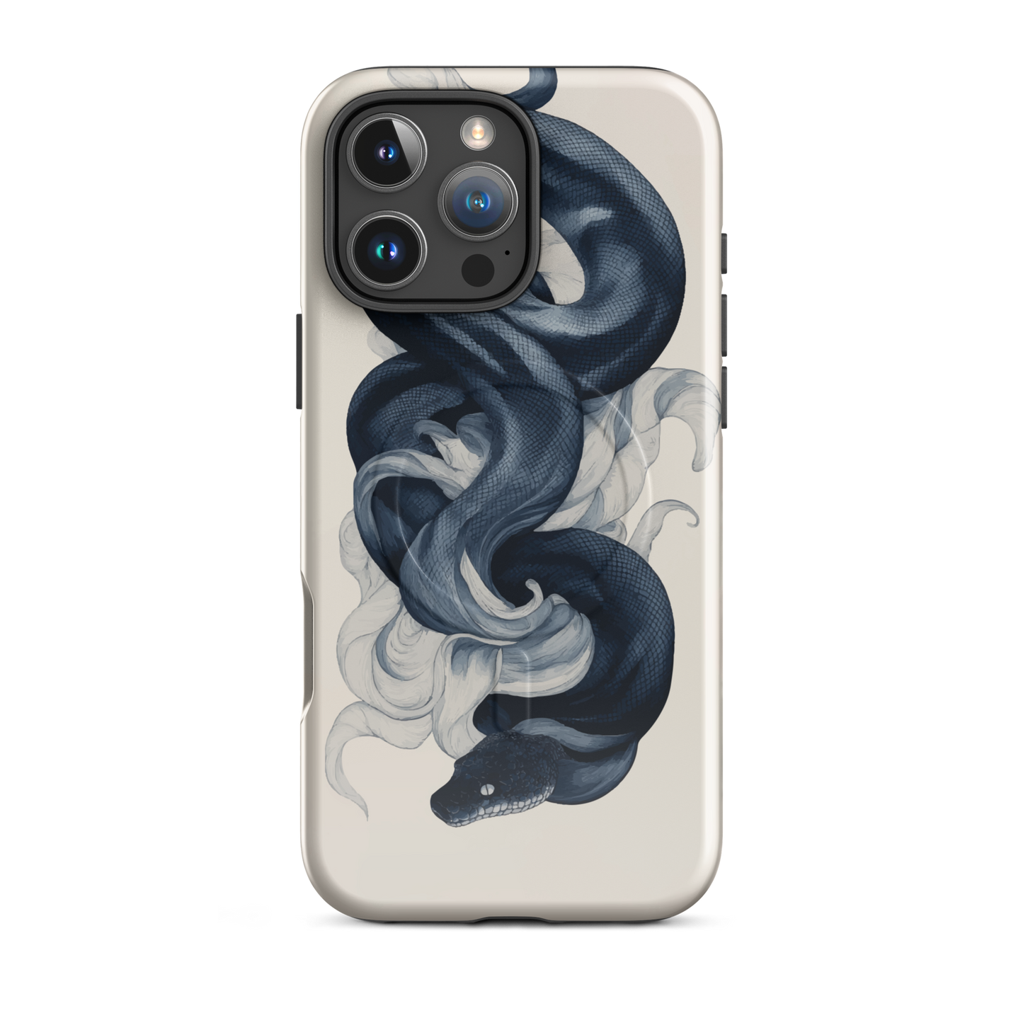 'Midnight Python' iPhone 16 Pro Max MagSafe tough phone case - protective glossy case NZ Australia
