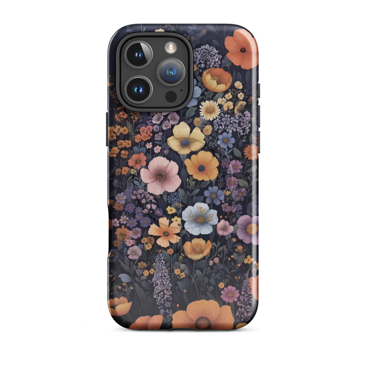 'Wildflowers' iPhone 16 Pro Max MagSafe tough phone case - protective glossy case NZ Australia