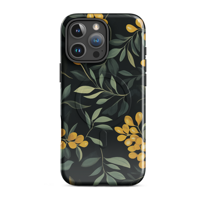 'NZ Kowhai' iPhone 16 Pro Max MagSafe tough phone case - protective glossy case NZ Australia