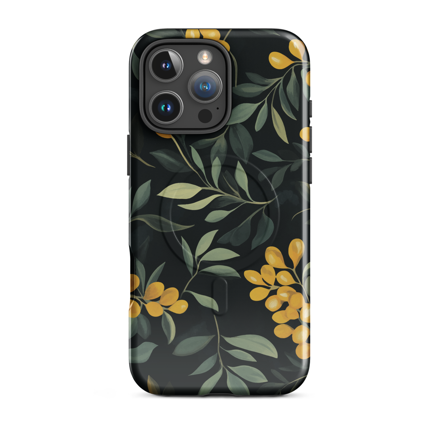 'NZ Kowhai' iPhone 16 Pro Max MagSafe tough phone case - protective glossy case NZ Australia