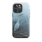 'White Heron in the Mist' iPhone 16 Pro Max MagSafe tough phone case - protective glossy case NZ Australia
