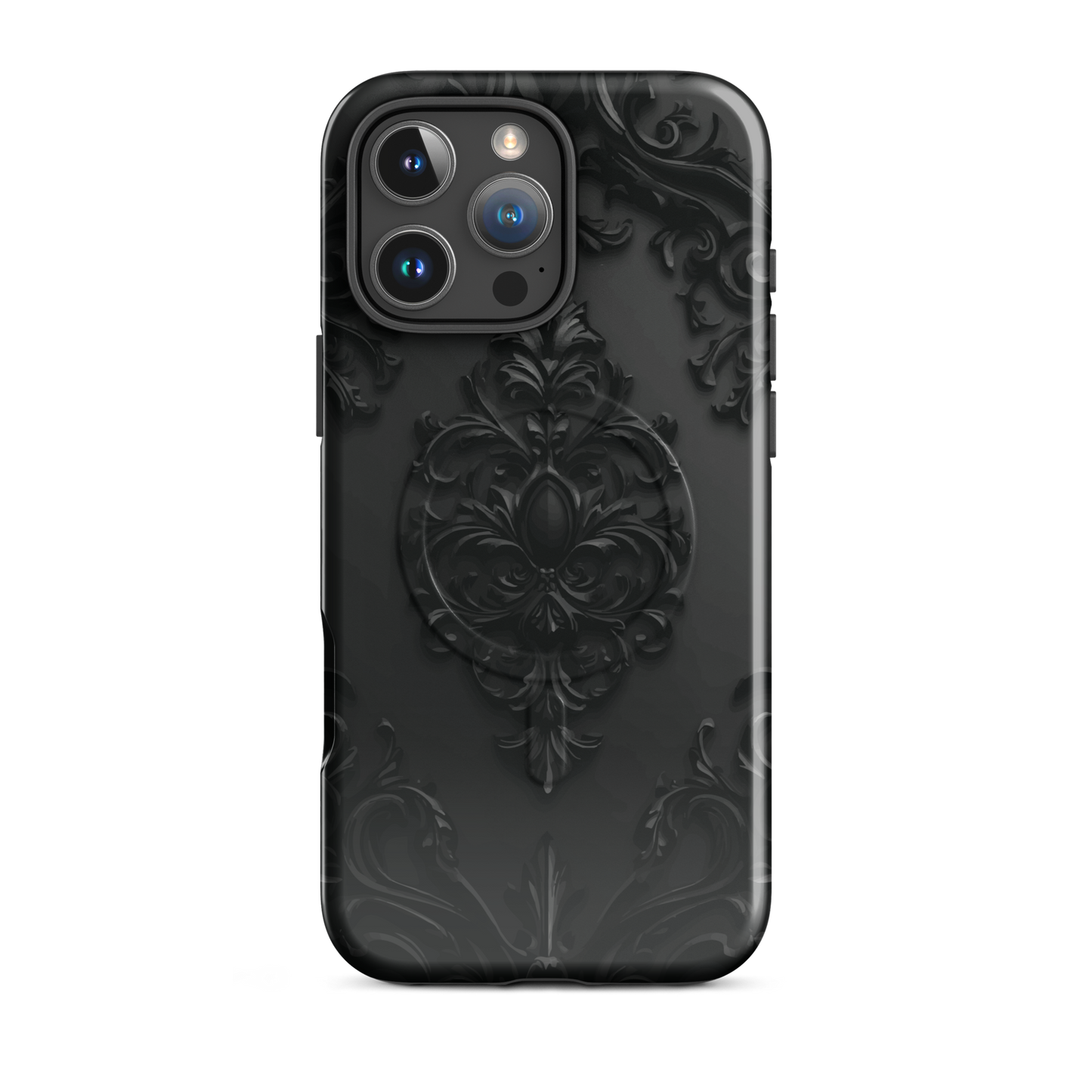 'Obsidian' iPhone 16 Pro Max MagSafe tough phone case - protective glossy case NZ Australia