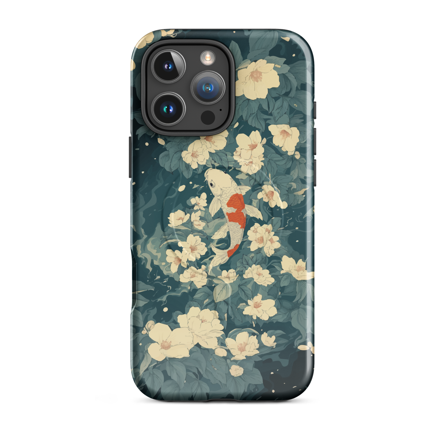 'Koi' iPhone 16 Pro Max MagSafe tough phone case - protective glossy case NZ Australia