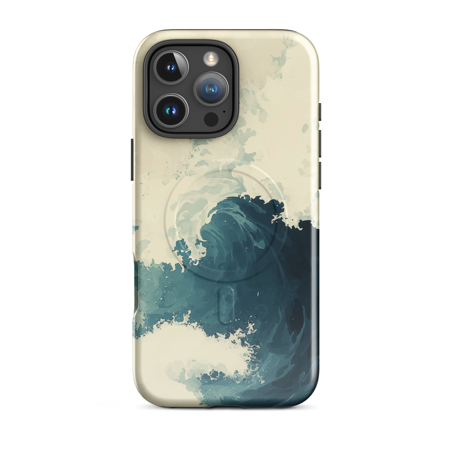 'Rising Swell' iPhone 16 Pro Max MagSafe tough phone case - protective glossy case NZ Australia