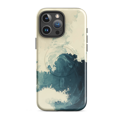 'Rising Swell' iPhone 16 Pro Max MagSafe tough phone case - protective glossy case NZ Australia