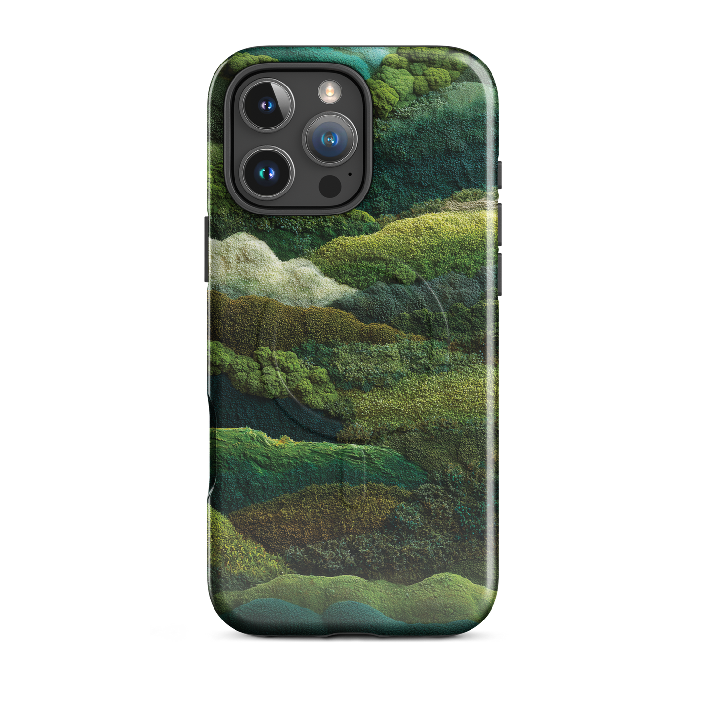 'Forest Layers' iPhone 16 Pro Max MagSafe tough phone case - protective glossy case NZ Australia