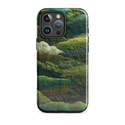 'Forest Layers' iPhone 16 Pro Max MagSafe tough phone case - protective glossy case NZ Australia
