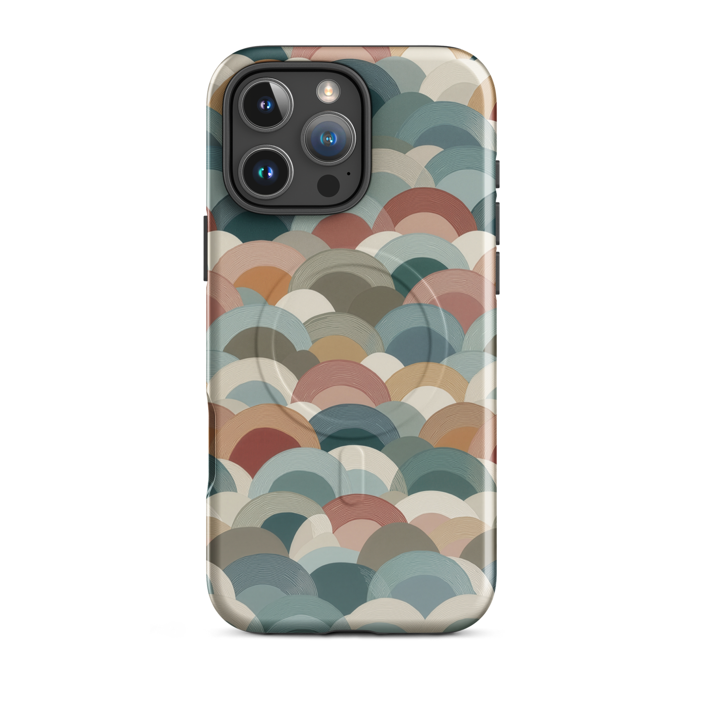 'Warm Horizons' iPhone 16 Pro Max MagSafe tough phone case - protective glossy case NZ Australia