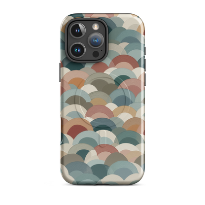 'Warm Horizons' iPhone 16 Pro Max MagSafe tough phone case - protective glossy case NZ Australia