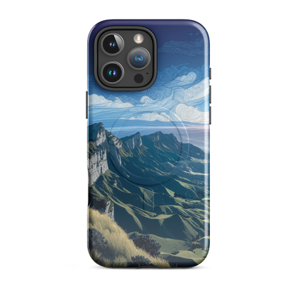 'Te Mata Peak' iPhone 16 Pro Max MagSafe tough phone case - protective glossy case NZ Australia