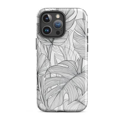 'Tropical Lines' iPhone 16 Pro Max MagSafe tough phone case - protective glossy case NZ Australia