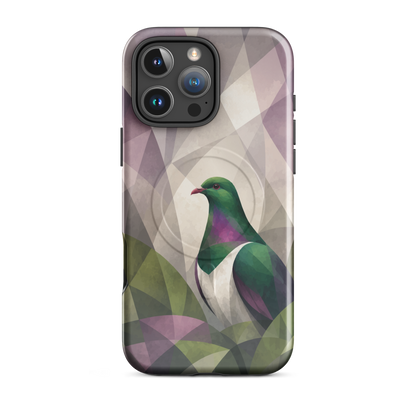 'Kereru' iPhone 16 Pro Max MagSafe tough phone case - protective glossy case NZ Australia