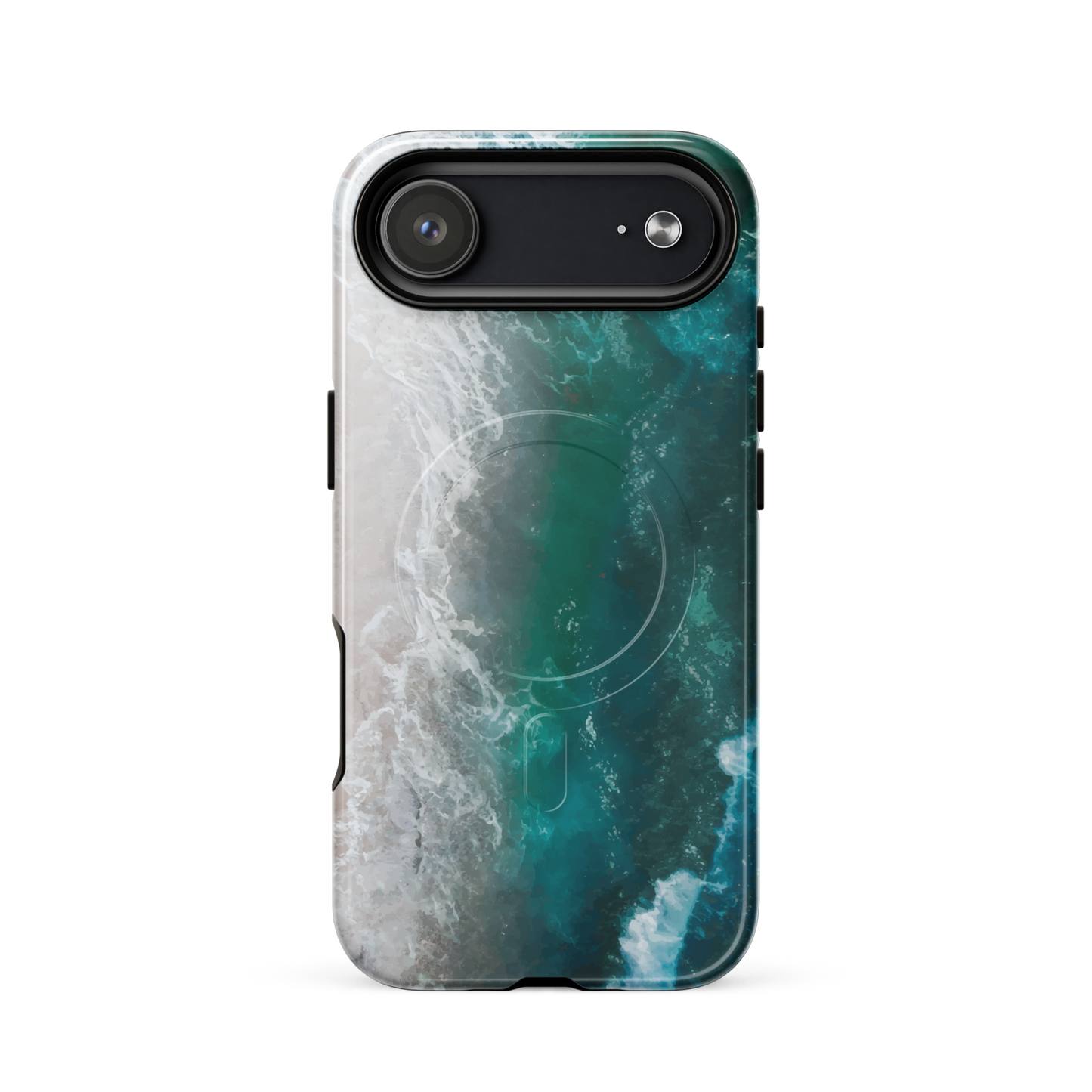 'Ocean View' iPhone 17 Air MagSafe tough phone case - protective glossy case NZ Australia