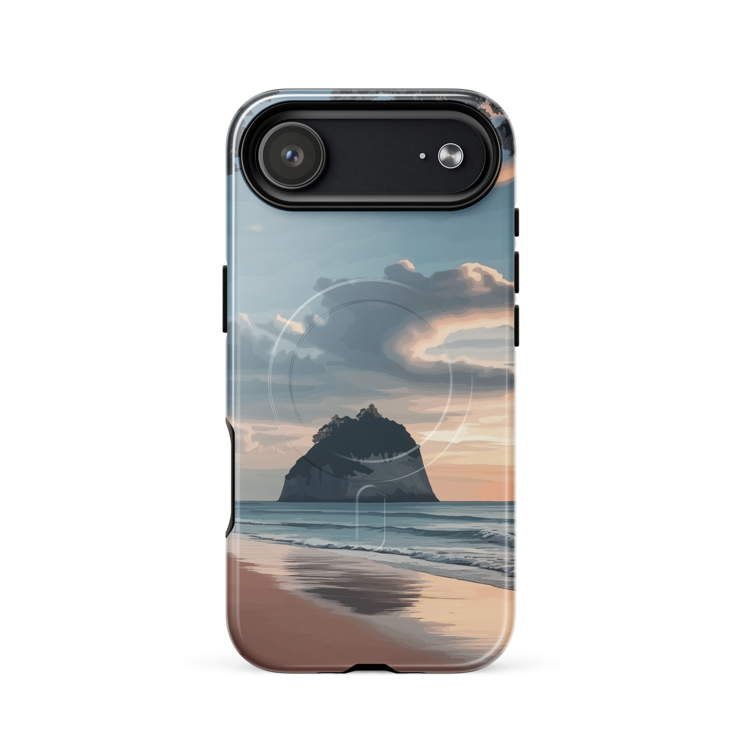 'Cathedral Cove' iPhone 17 Air MagSafe tough phone case - protective glossy case NZ Australia