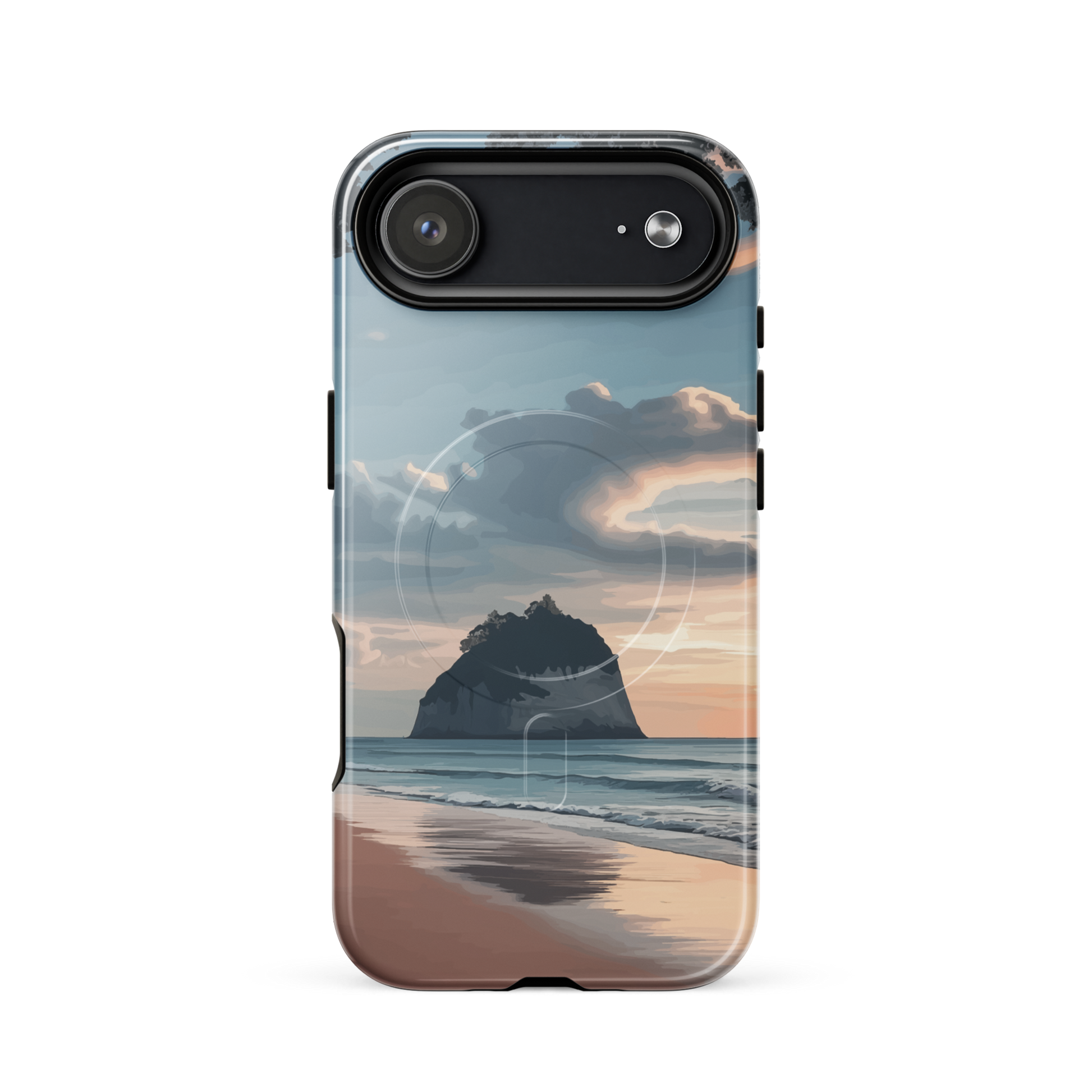 'Cathedral Cove' iPhone 17 Air MagSafe tough phone case - protective glossy case NZ Australia