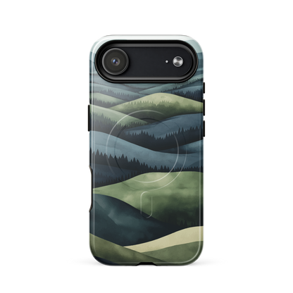 'Blue Mountains' iPhone 17 Air MagSafe tough phone case - protective glossy case NZ Australia