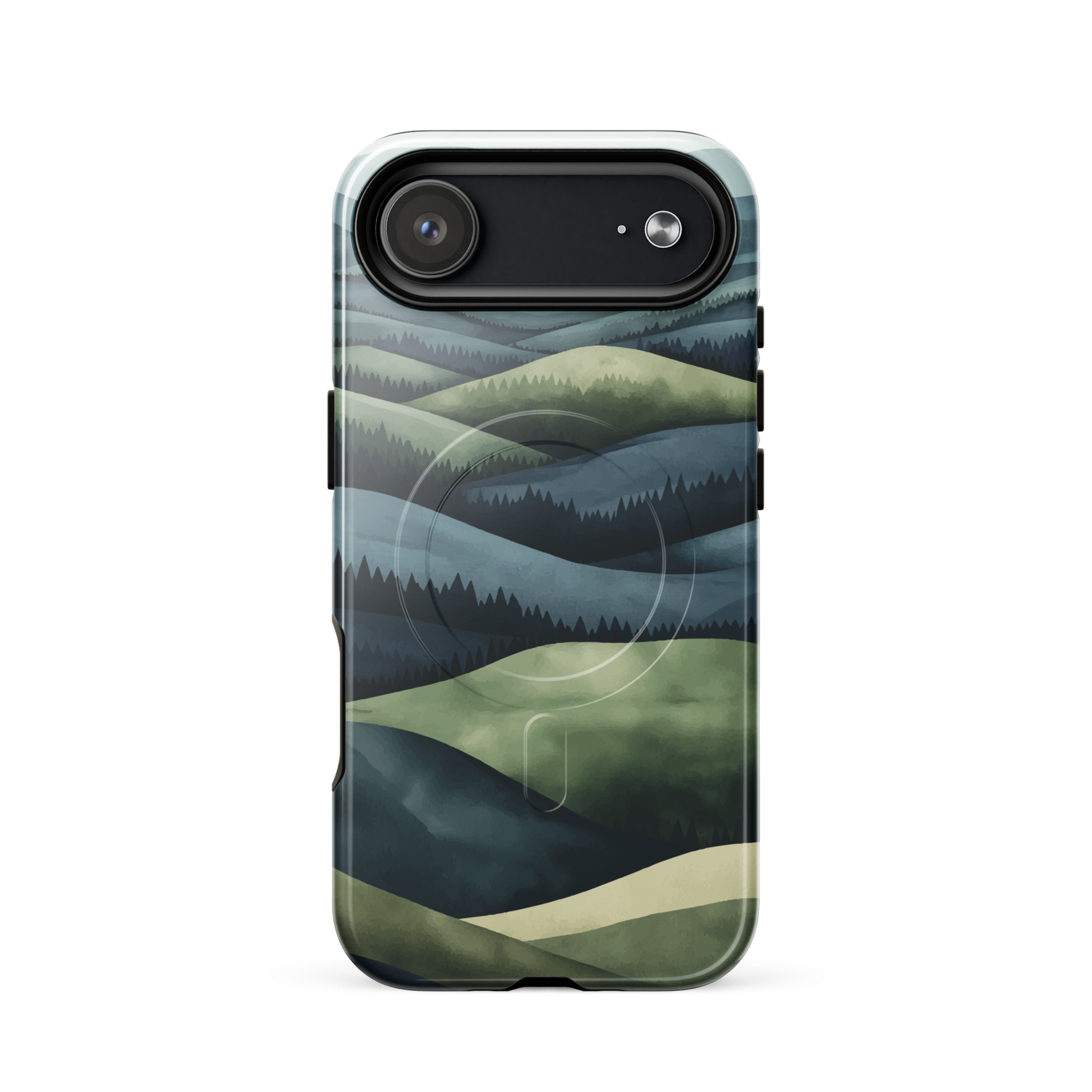 'Blue Mountains' iPhone 17 Air MagSafe tough phone case - protective glossy case NZ Australia