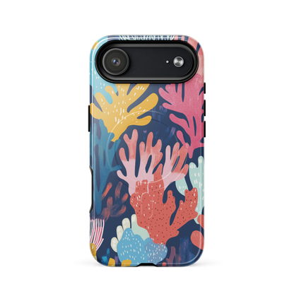 'Coral Reef' iPhone 17 Air MagSafe tough phone case - protective glossy case NZ Australia