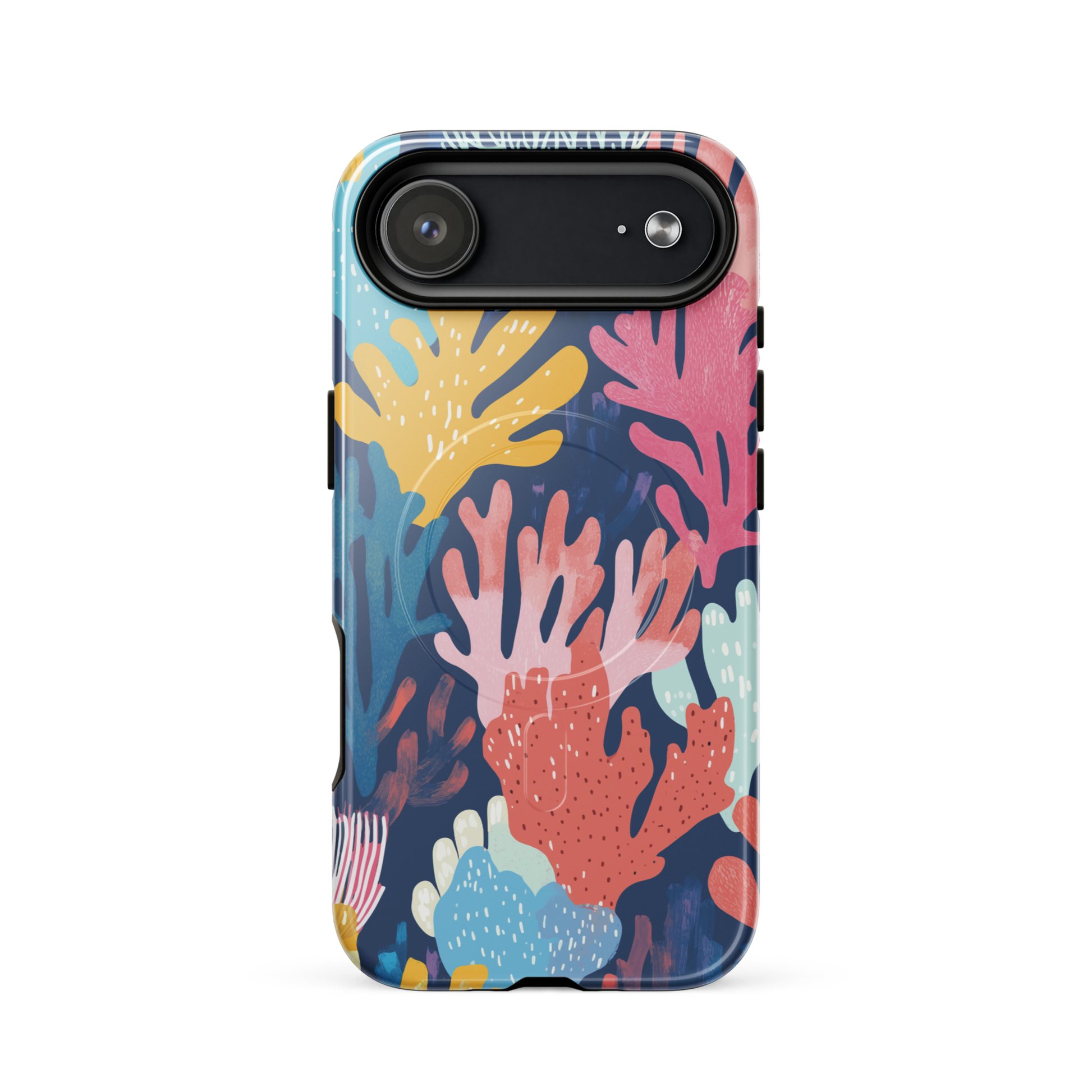 'Coral Reef' iPhone 17 Air MagSafe tough phone case - protective glossy case NZ Australia
