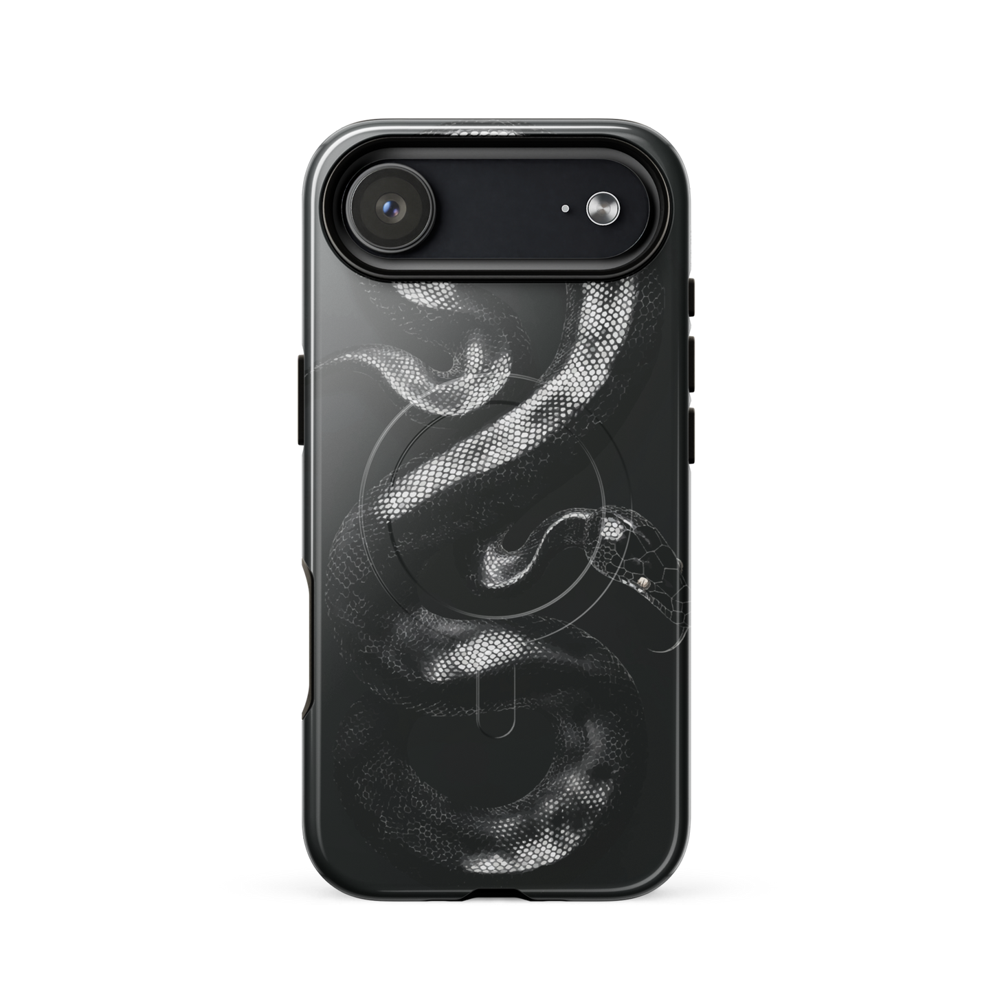 'Black Python' iPhone 17 Air MagSafe tough phone case - protective glossy case NZ Australia