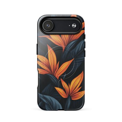 'Bird of Paradise' iPhone 17 Air MagSafe tough phone case - protective glossy case NZ Australia