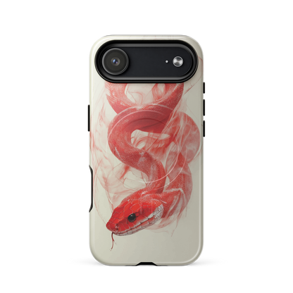 'Red Snake' iPhone 17 Air MagSafe tough phone case - protective glossy case NZ Australia