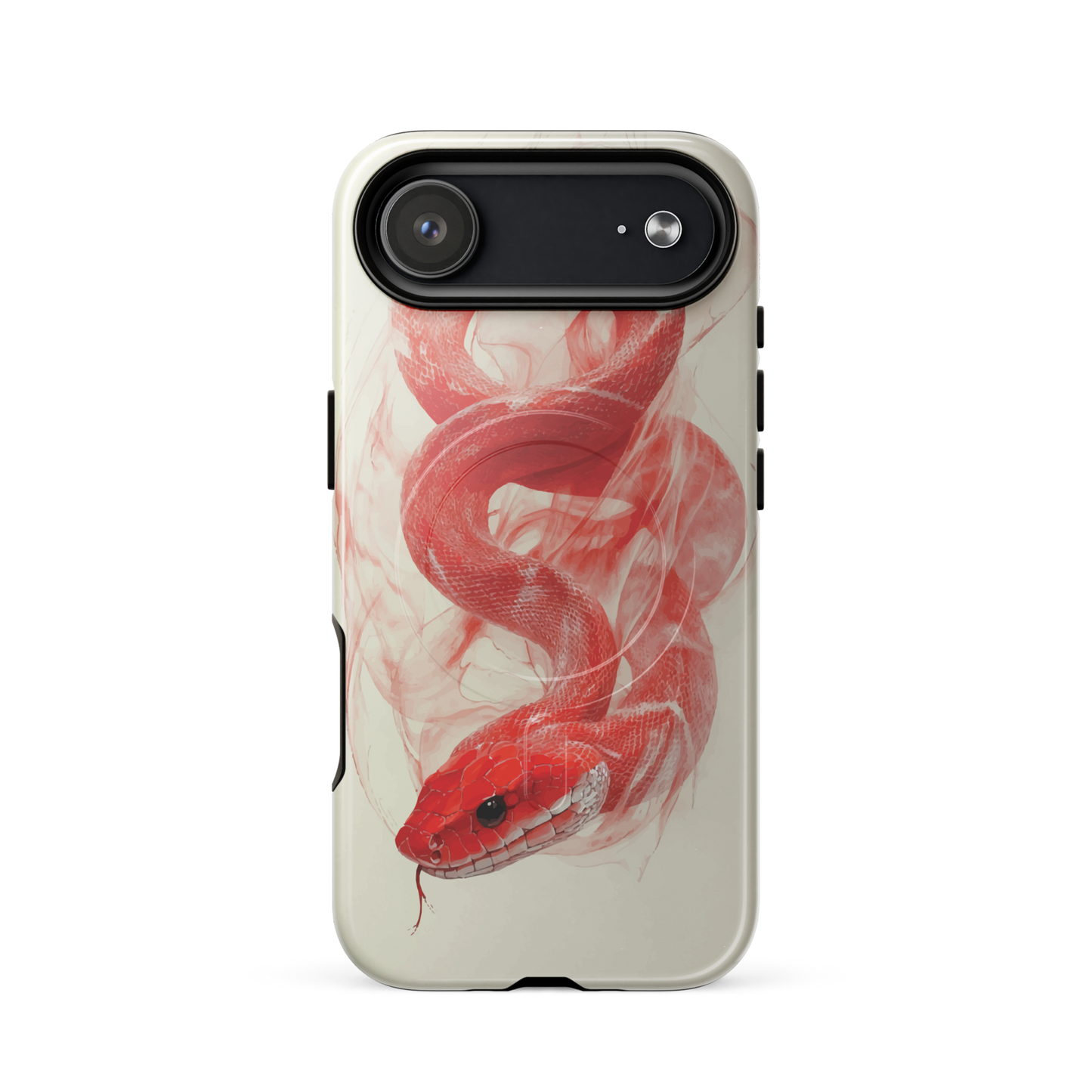 'Red Snake' iPhone 17 Air MagSafe tough phone case - protective glossy case NZ Australia