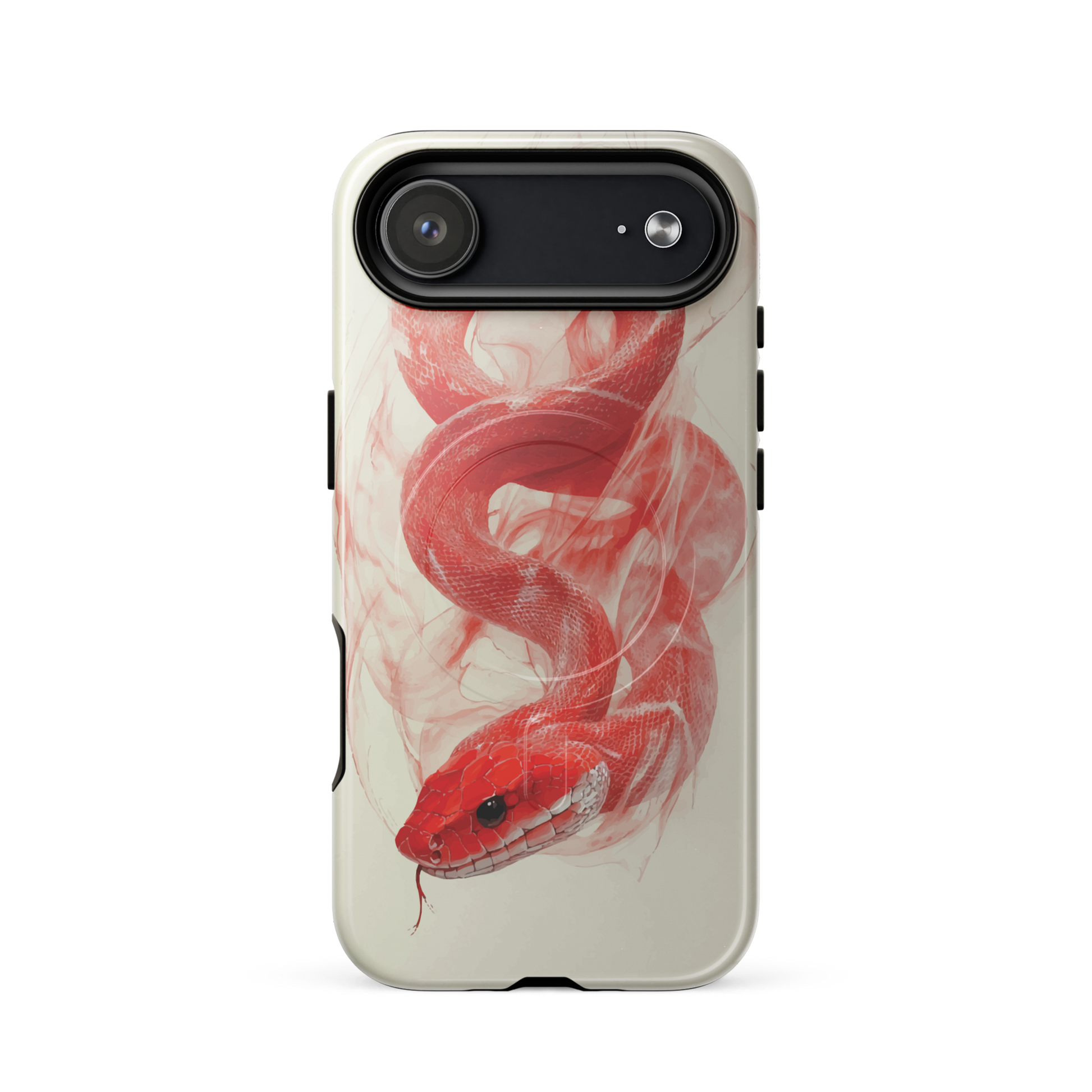 'Red Snake' iPhone 17 Air MagSafe tough phone case - protective glossy case NZ Australia
