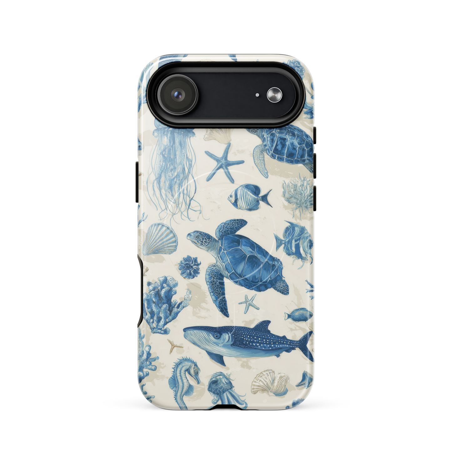 'Ocean Sketchbook' iPhone 17 Air MagSafe tough phone case - protective glossy case NZ Australia