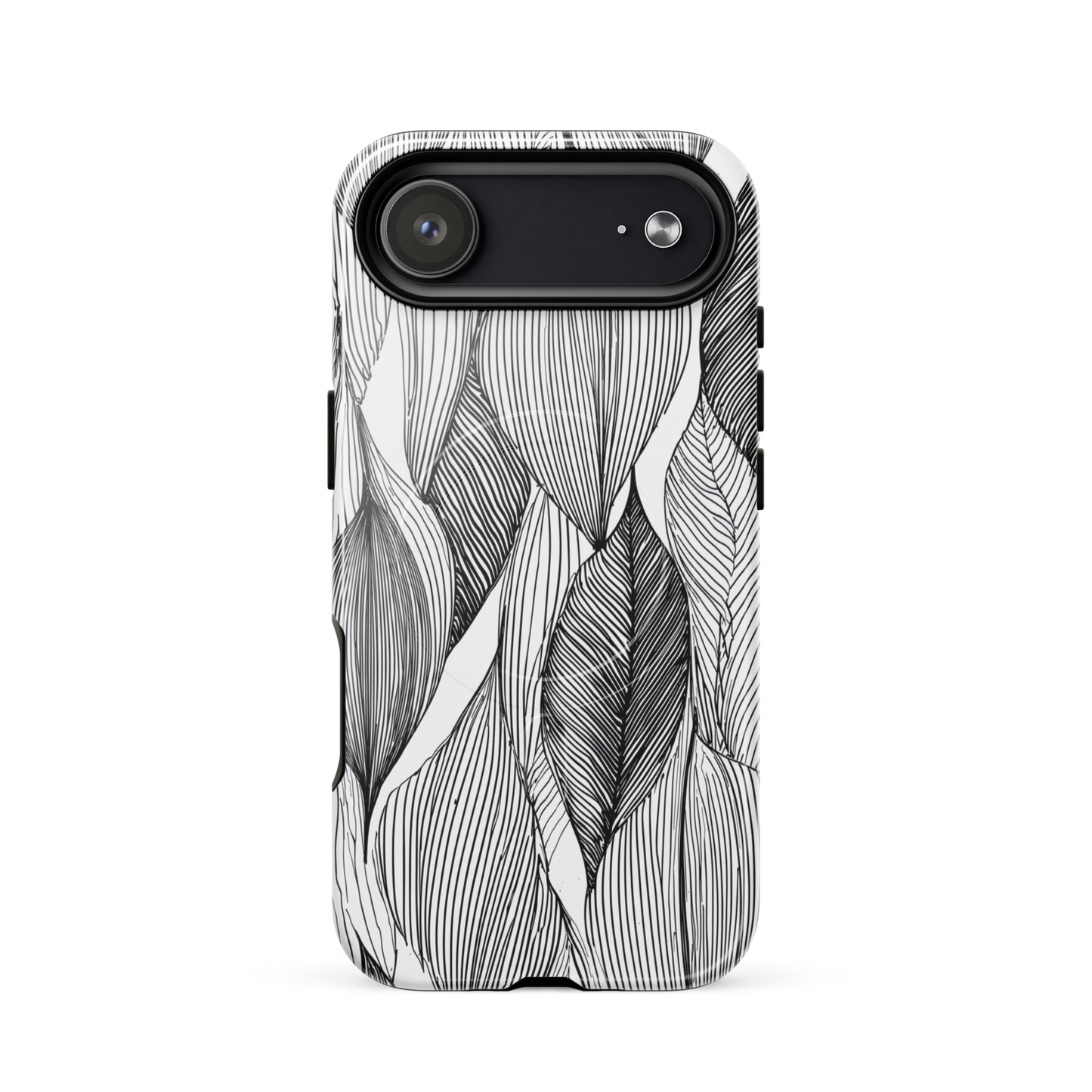 'Botanical Lines' iPhone 17 Air MagSafe tough phone case - protective glossy case NZ Australia
