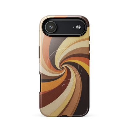 'Golden Swirl' iPhone 17 Air MagSafe tough phone case - protective glossy case NZ Australia